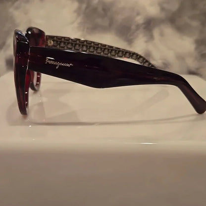 Salvatore Ferragamo Red Cat-Eye Sunglasses Brand New In Box