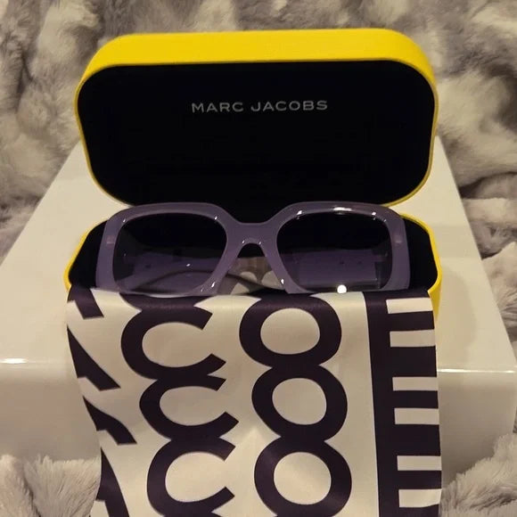 Marc Jacobs Lavender Square Sunglasses Brand New In Case