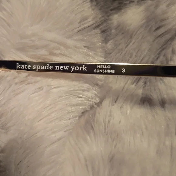 Kate Spade Nicola Gold Teal Hexagonal Sunglasses Brand New In Case