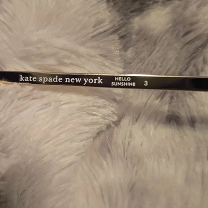 Kate Spade Nicola Gold Teal Hexagonal Sunglasses Brand New In Case