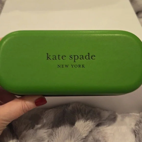 Kate Spade Nicola Gold Teal Hexagonal Sunglasses Brand New In Case