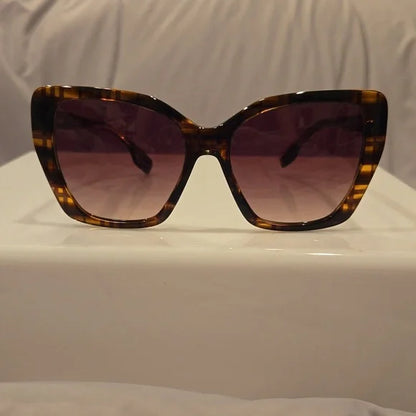 Burberry Checkered Brown Cat Eye Sunglasses brand new in box