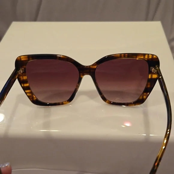 Burberry Checkered Brown Cat Eye Sunglasses brand new in box