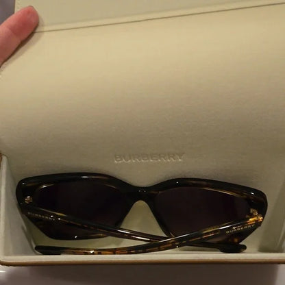 Burberry Checkered Brown Cat Eye Sunglasses brand new in box
