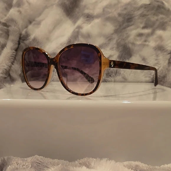 Kate Spade Tamera Havana Round Sunglasses Brand New in Case