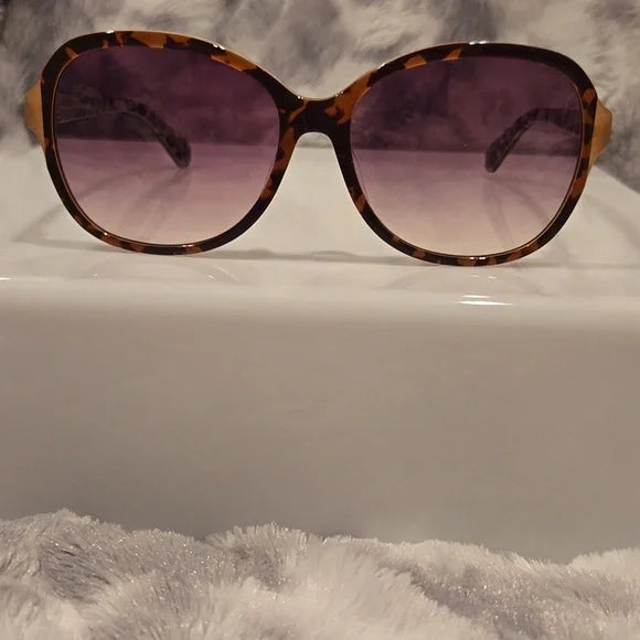 Kate Spade Tamera Havana Round Sunglasses Brand New in Case