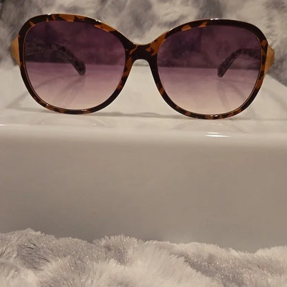 Kate Spade Tamera Havana Round Sunglasses Brand New in Case
