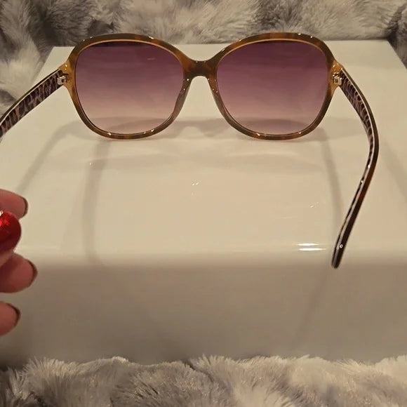 Kate Spade Tamera Havana Round Sunglasses Brand New in Case