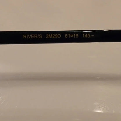 Jimmy Choo Black and Gold River Sunglasses Brand New in Case