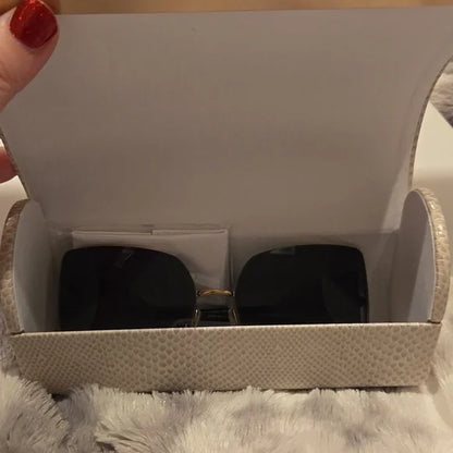 Jimmy Choo Black and Gold River Sunglasses Brand New in Case