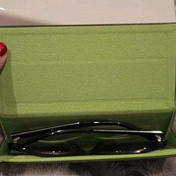 Longchamp Paris Black Cat-Eye Sunglasses Brand New in Case