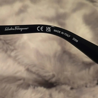 Salvatore Ferragamo Black Oversized Sunglasses Brand New in Case