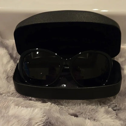 Salvatore Ferragamo Black Oversized Sunglasses Brand New in Case
