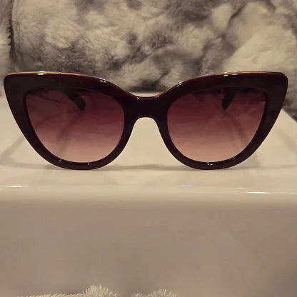 Longchamp Paris Burgundy Cat Eye Sunglasses Brand New In Case