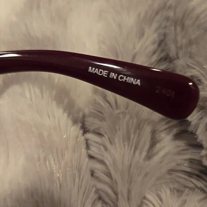 Longchamp Paris Burgundy Cat Eye Sunglasses Brand New In Case