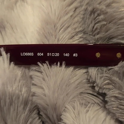 Longchamp Paris Burgundy Cat Eye Sunglasses Brand New In Case