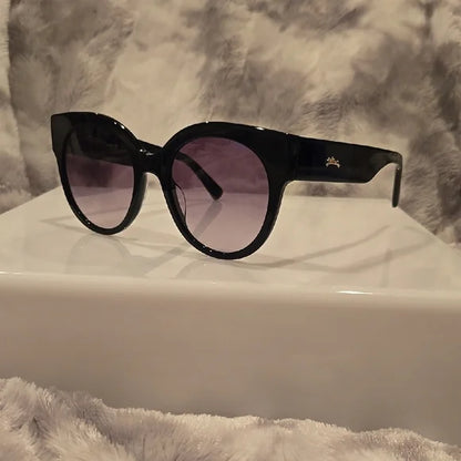 Longchamp Paris Black Oversized Sunglasses Brand New in Case