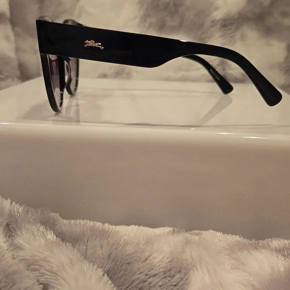 Longchamp Paris Black Oversized Sunglasses Brand New in Case