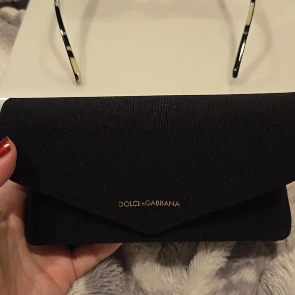 Dolce & Gabbana Black on Zebra Gray Gradient Sunglasses Brand New In Box