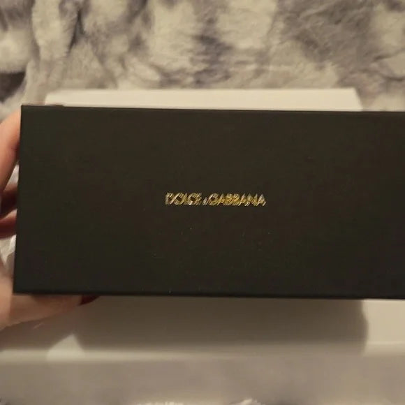 Dolce & Gabbana Black on Zebra Gray Gradient Sunglasses Brand New In Box