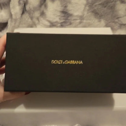 Dolce & Gabbana Black on Zebra Gray Gradient Sunglasses Brand New In Box