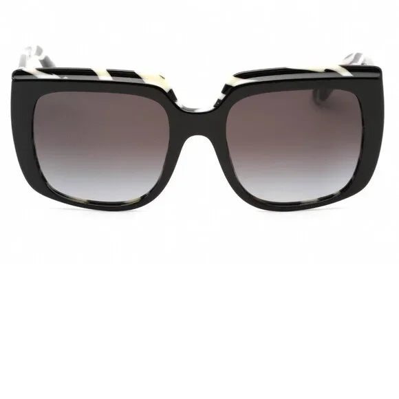 Dolce & Gabbana Black on Zebra Gray Gradient Sunglasses Brand New In Box