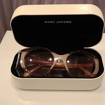 Marc Jacobs Pink Peach Burgundy Sunglasses brand new in box
