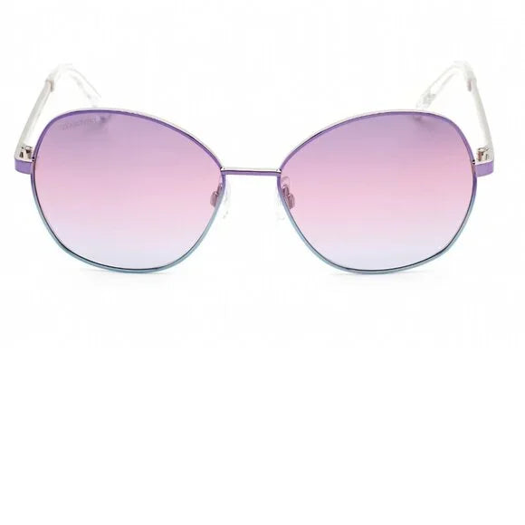 Swarovski Pastel Gradient round metal Sunglasses brand new in case