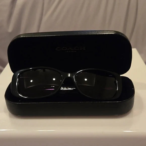 Coach Black Crystal Mosaic Sunglasses brand new in case