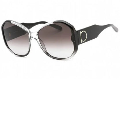 Ferragamo Oversized Gray Gradient Sunglasses brand new in box