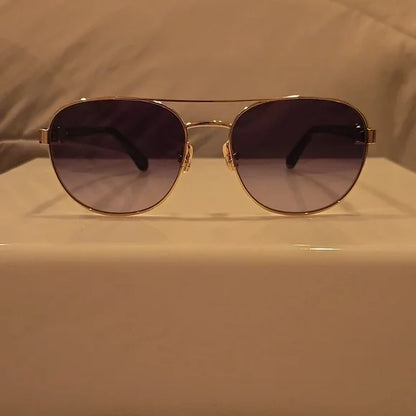 Kate Spade Raglan Aviator Gold Frame Sunglasses Brand New with Case