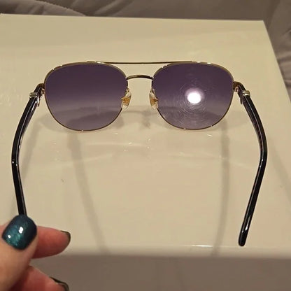 Kate Spade Raglan Aviator Gold Frame Sunglasses Brand New with Case