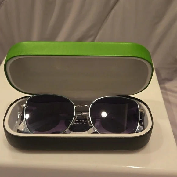 Kate Spade Sunglasses Maryam gray metal and plastic frame brand new in case