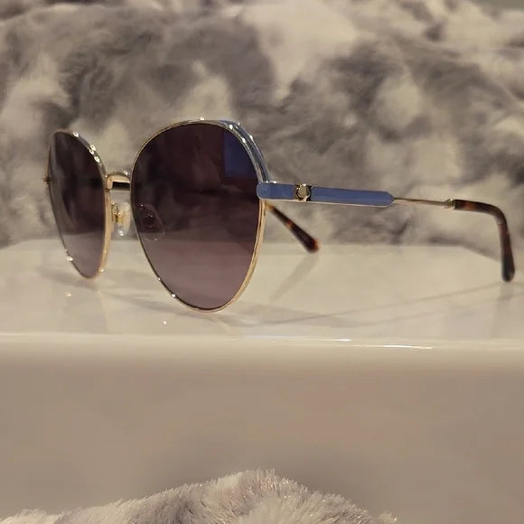 Kate Spade Women's Octavia Gold Blue Brown Gradient Sunglasses Brand New In Case