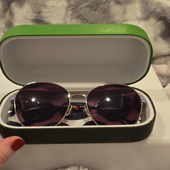 Kate Spade Women's Octavia Gold Blue Brown Gradient Sunglasses Brand New In Case