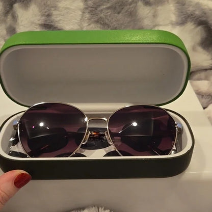 Kate Spade Women's Octavia Gold Blue Brown Gradient Sunglasses Brand New In Case
