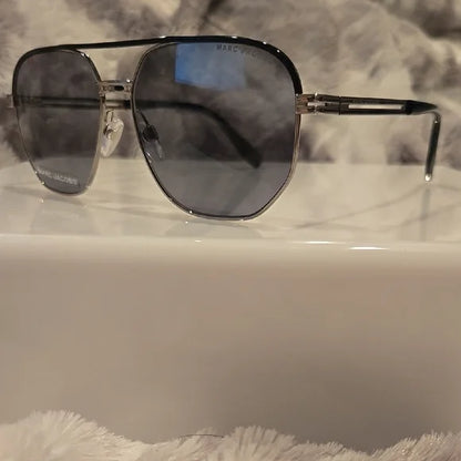 Marc Jacobs Black and Silver Sunglasses Brand New in Case
