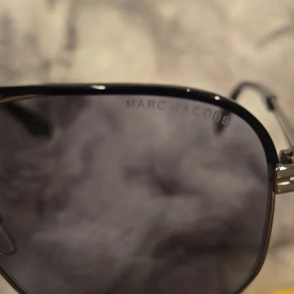 Marc Jacobs Black and Silver Sunglasses Brand New in Case
