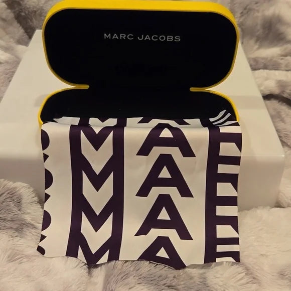 Marc Jacobs Black and Silver Sunglasses Brand New in Case