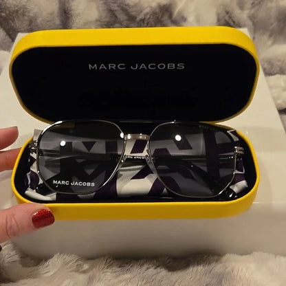 Marc Jacobs Black and Silver Sunglasses Brand New in Case