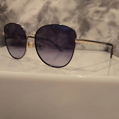 Kate Spade Maryam Gold and Black Oversized Sunglasses Brand New in Case
