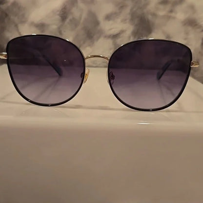 Kate Spade Maryam Gold and Black Oversized Sunglasses Brand New in Case