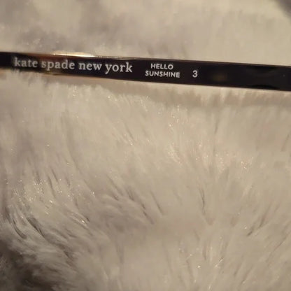Kate Spade Maryam Gold and Black Oversized Sunglasses Brand New in Case
