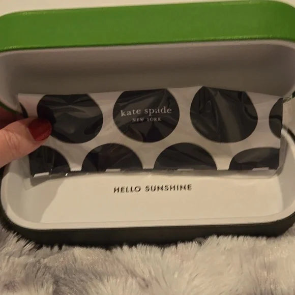 Kate Spade Maryam Gold and Black Oversized Sunglasses Brand New in Case