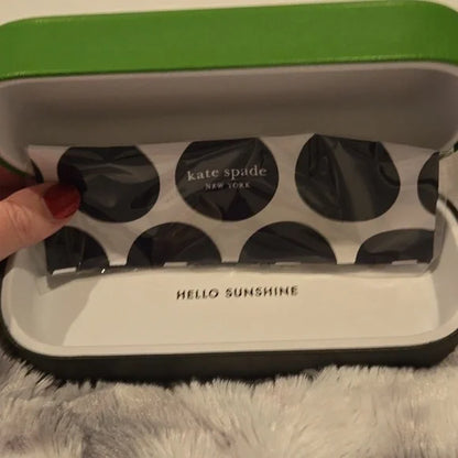 Kate Spade Maryam Gold and Black Oversized Sunglasses Brand New in Case