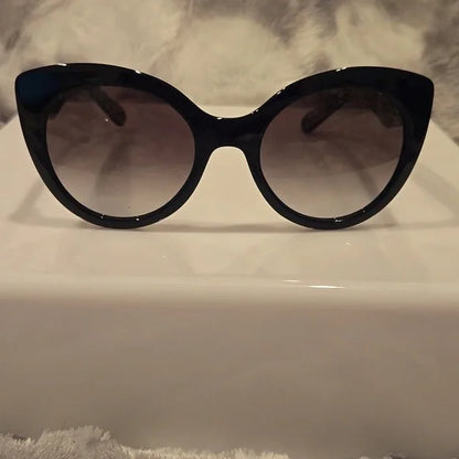 Salvatore Ferragamo Black Cat-Eye Sunglasses Brand New In Case