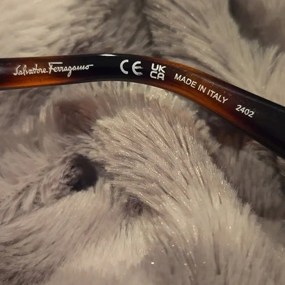 Salvatore Ferragamo Tortoise Shell Brown Gradient Sunglasses Brand New in Case