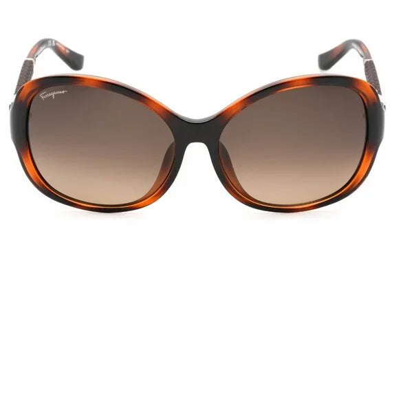 Salvatore Ferragamo Tortoise Shell Brown Gradient Sunglasses Brand New in Case