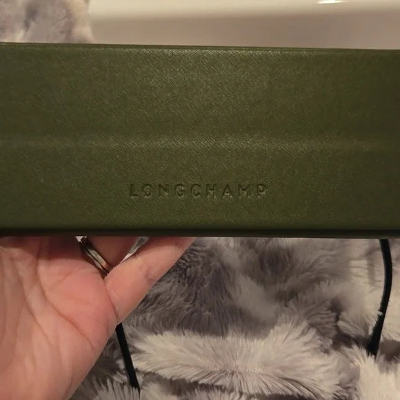 Longchamp Paris Black and Gold Cat Eye Sunglasses Brand New In Case