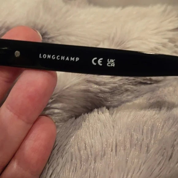 Longchamp Paris Black Cat-Eye Sunglasses with Gradient Lenses Brand New In Case